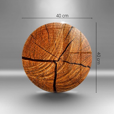 Glasuntersetzer für Grabkerze Holzstammstruktur