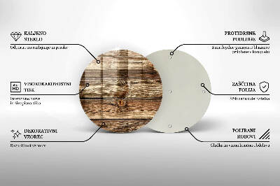 Unterlage für Kerzen Holzplankenstruktur