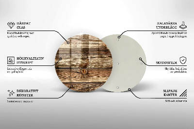 Unterlage für Kerzen Holzplankenstruktur