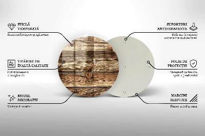 Unterlage für Kerzen Holzplankenstruktur