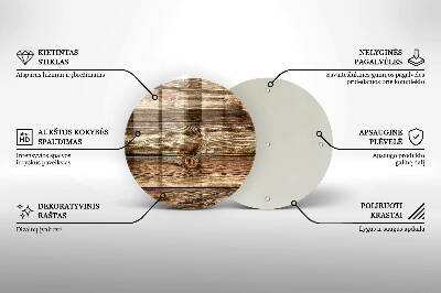 Unterlage für Kerzen Holzplankenstruktur