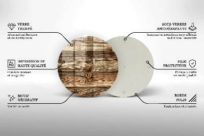 Unterlage für Kerzen Holzplankenstruktur