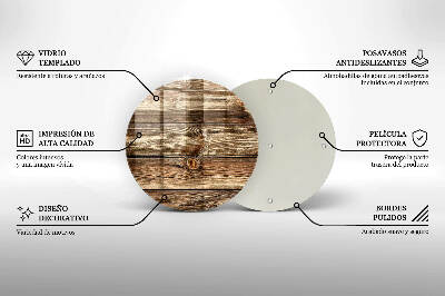 Unterlage für Kerzen Holzplankenstruktur