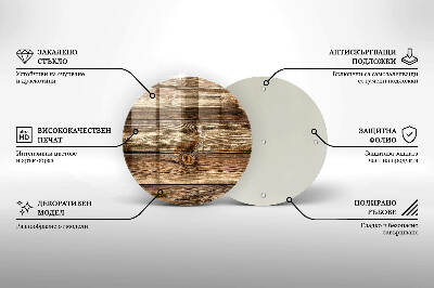 Unterlage für Kerzen Holzplankenstruktur