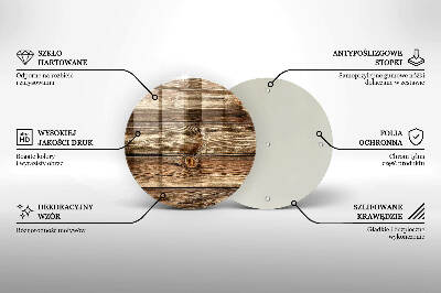 Unterlage für Kerzen Holzplankenstruktur