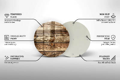 Unterlage für Kerzen Holzplankenstruktur