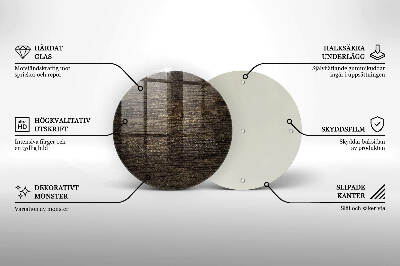 Glasuntersetzer für Grabkerze Textur der Holzrinde