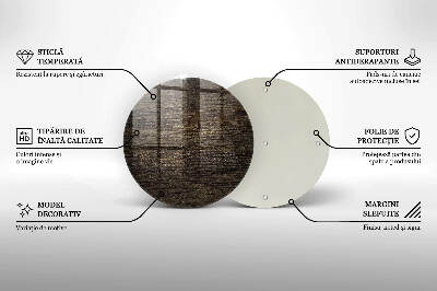 Glasuntersetzer für Grabkerze Textur der Holzrinde