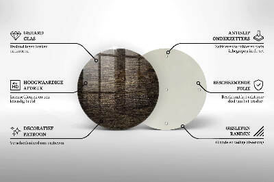 Glasuntersetzer für Grabkerze Textur der Holzrinde
