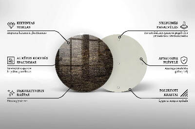 Glasuntersetzer für Grabkerze Textur der Holzrinde