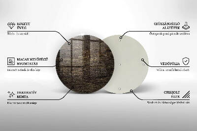 Glasuntersetzer für Grabkerze Textur der Holzrinde