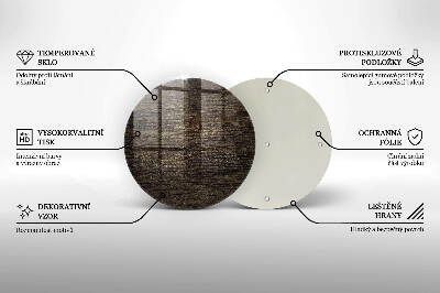 Glasuntersetzer für Grabkerze Textur der Holzrinde