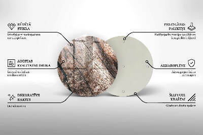 Grabkerze Untersetzer Holzstruktur
