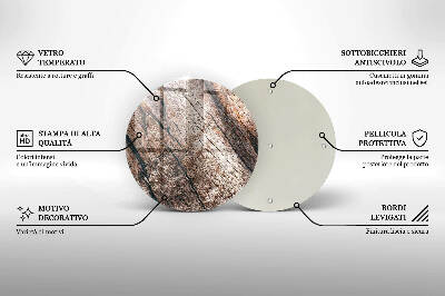 Grabkerze Untersetzer Holzstruktur