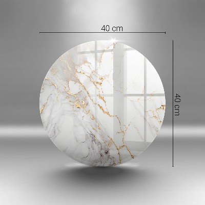Unterlage für Kerzen Heller Marmor mit Gold