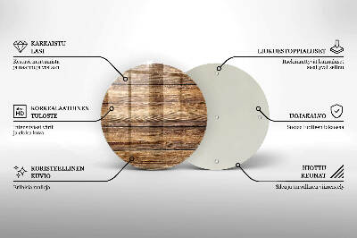 Glasuntersetzer für Grabkerze Bretter mit Holzstruktur