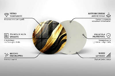 Glasuntersetzer für Grabkerze Elegante Abstraktion