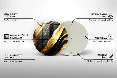 Glasuntersetzer für Grabkerze Elegante Abstraktion