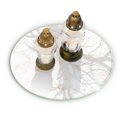 Untersetzer für Grabkerze Eleganter Marmorstein