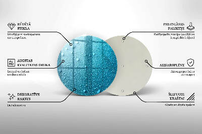 Glasplatte für Grabkerzen Wassertropfen
