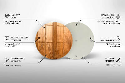 Glasunterlage für Grabkerzen Holzbretter