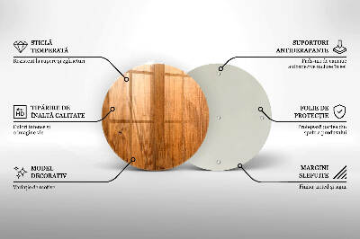 Glasunterlage für Grabkerzen Holzbretter