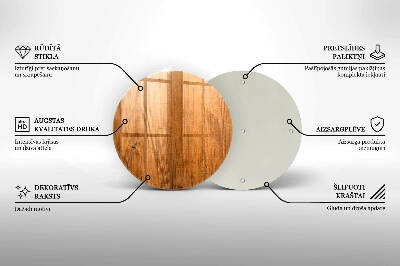Glasunterlage für Grabkerzen Holzbretter