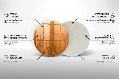 Glasunterlage für Grabkerzen Holzbretter