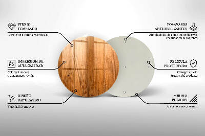Glasunterlage für Grabkerzen Holzbretter