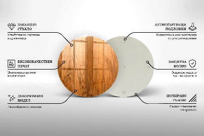 Glasunterlage für Grabkerzen Holzbretter