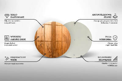 Glasunterlage für Grabkerzen Holzbretter