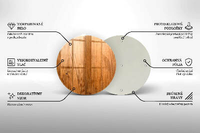 Glasunterlage für Grabkerzen Holzbretter