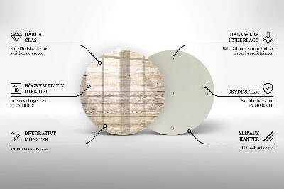 Glasplatte für Grabkerzen Holzbretter