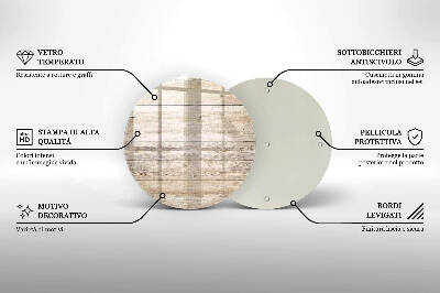Glasplatte für Grabkerzen Holzbretter
