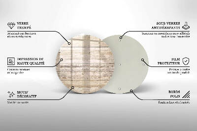 Glasplatte für Grabkerzen Holzbretter