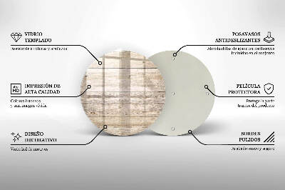 Glasplatte für Grabkerzen Holzbretter