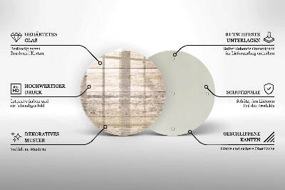 Glasplatte für Grabkerzen Holzbretter