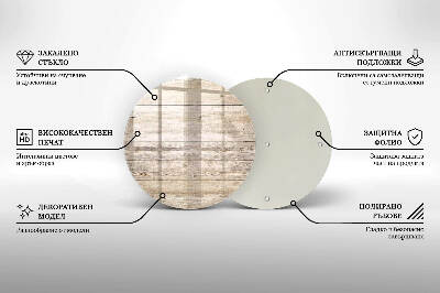 Glasplatte für Grabkerzen Holzbretter