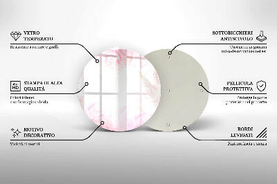 Glasuntersetzer für Grabkerze Zarter Rosenhintergrund