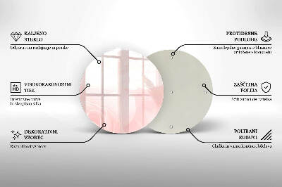 Glasunterlage für Grabkerzen Pastellrosen-Hintergrund