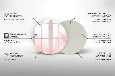 Glasunterlage für Grabkerzen Pastellrosen-Hintergrund