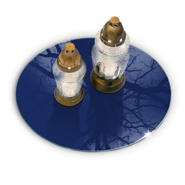 Unterlage für Kerzen Farbe blau