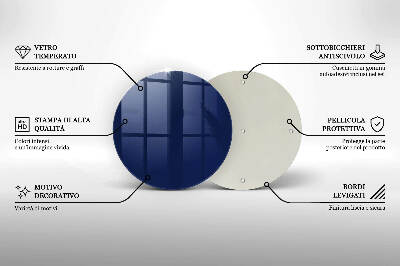 Unterlage für Kerzen Farbe blau