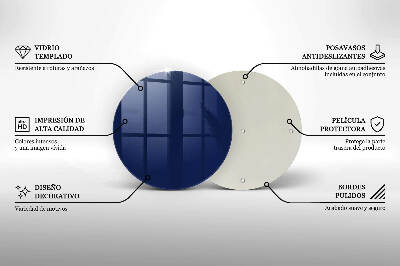 Unterlage für Kerzen Farbe blau