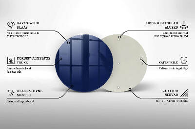 Unterlage für Kerzen Farbe blau