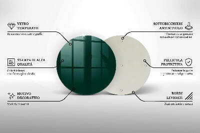 Glasuntersetzer für Grabkerze Farbe grün