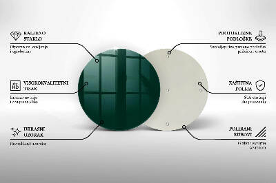Glasuntersetzer für Grabkerze Farbe grün