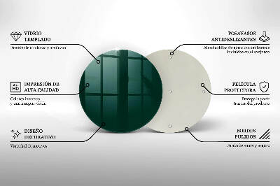 Glasuntersetzer für Grabkerze Farbe grün