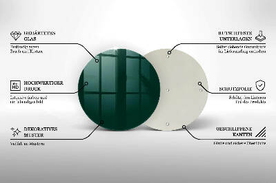 Glasuntersetzer für Grabkerze Farbe grün