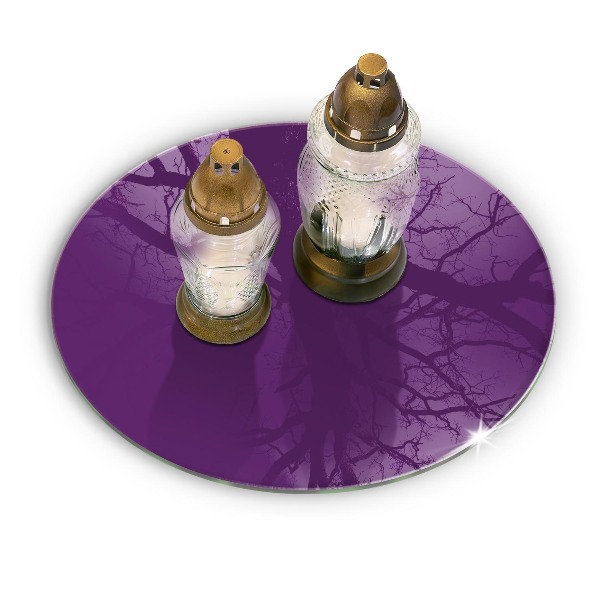 Grabkerze Untersetzer Violett